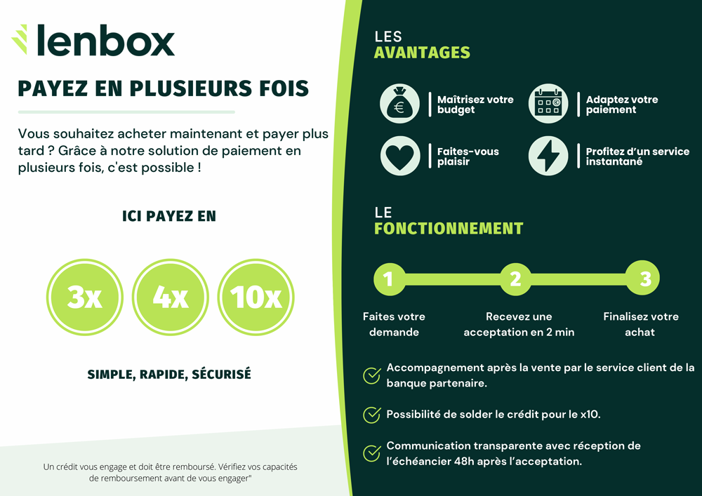 Payez en plusieurs fois avec Lenbox